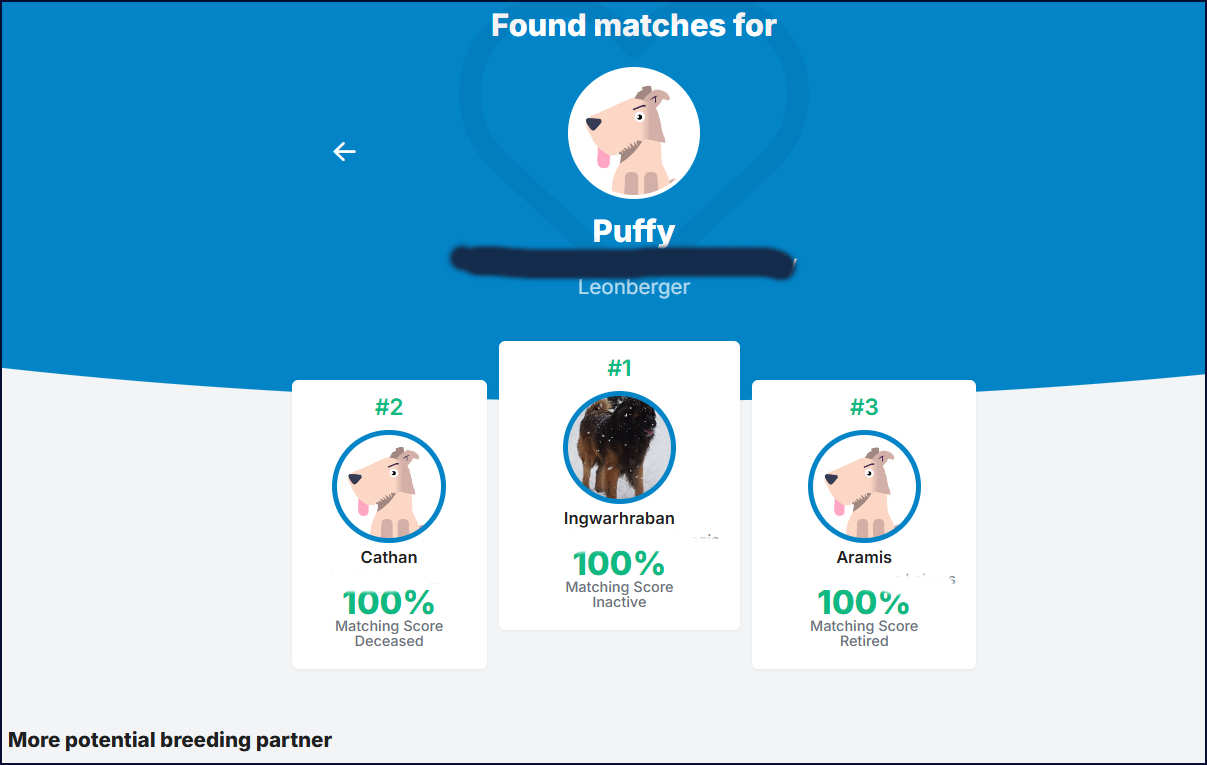 Matching screenshot